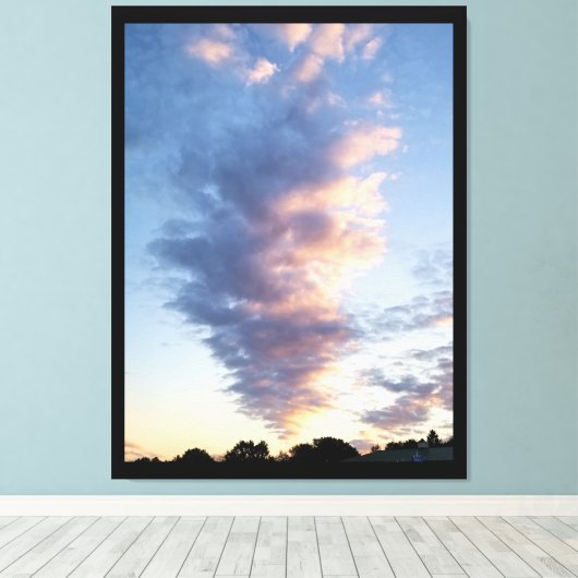 Spectaculaire wolken New Jersey Herfst Sunset Canvas Afdruk (Insitu (Houten vloer))