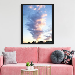 Spectaculaire wolken New Jersey herfst zonsonderga Canvas Afdruk