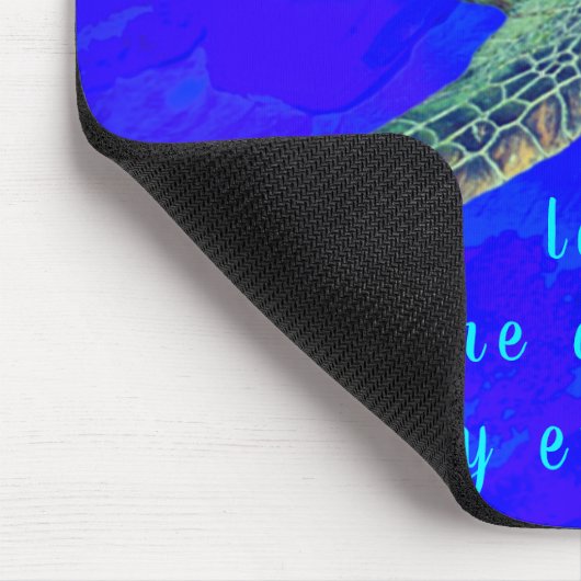 Spectaculaire Zeeen schildpad met Natuur Quote en  Muismat (Hoek)