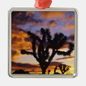 Spectaculaire zon in Joshua Tree National Park Metalen Ornament (Voorkant)