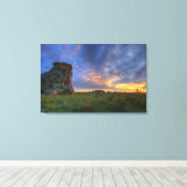 Spectaculaire zonnehemden op Medicine Rocks Canvas Afdruk (Insitu (Houten vloer))