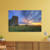 Spectaculaire zonnehemden op Medicine Rocks Canvas Afdruk (Insitu (Woonkamer))