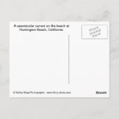 Spectaculaire zonsondergang bij Huntington Beach Briefkaart (Achterkant)