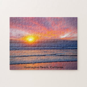 Spectaculaire zonsondergang bij Huntington Beach Legpuzzel