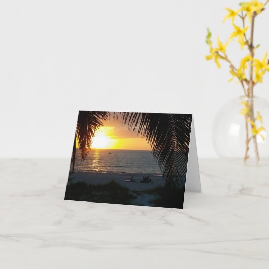 Spectaculaire zonsondergang op Treasure Island Kaart (Gele Bloem)