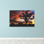 Spectaculaire zonsopgang bij Joshua Tree National Canvas Afdruk (Insitu (Houten vloer))