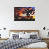 Spectaculaire zonsopgang bij Joshua Tree National Canvas Afdruk (Insitu (Slaapkamer))