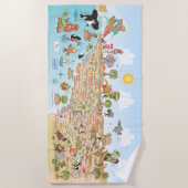 Spectaculaire Zuid-Californië Beach Deken Strandlaken (Voorkant)