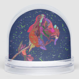 Spectacular Colors Floral  Snow Globe Sneeuwbol