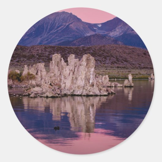 Spectacular Mono Lake In The Shadow Ronde Sticker (Voorkant)