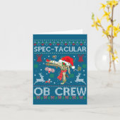 Spectacular Ob Crew Speculum Ugly Xmas Sweater Obg Kaart (Gele Bloem)