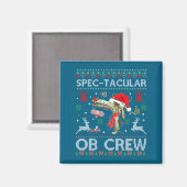 Spectacular Ob Crew Speculum Ugly Xmas Sweater Obg Magneet (Voorkant / Achterkant)