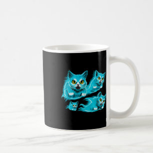 Spectral Cats Halloween Funny Flying Ghost T-shirt Koffiemok