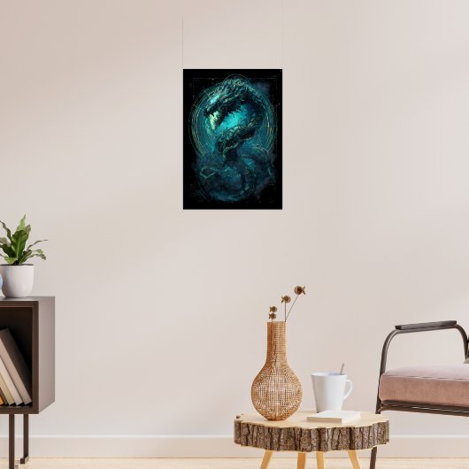 Spectral Coil Cyberpunk Serpent Dark Art Poster (Woonkamer 3)
