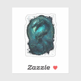 Spectral Coil Cyberpunk Serpent Dark Art Sticker