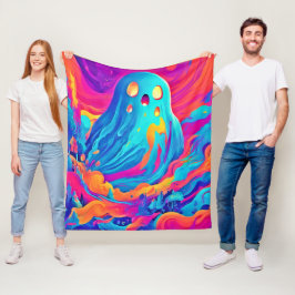Spectral Ghost Halloween-kunst Fleece Deken