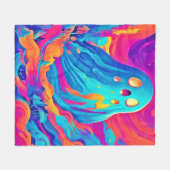 Spectral Ghost Halloween-kunst Fleece Deken (Voorkant (Horizontaal))