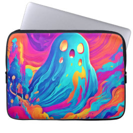 Spectral Ghost Halloween-kunst Laptop Sleeve