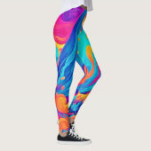 Spectral Ghost Halloween-kunst Leggings (Rechts)