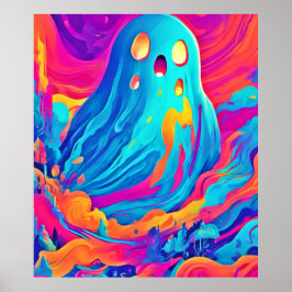 Spectral Ghost Halloween-kunst Poster