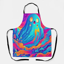Spectral Ghost Halloween-kunst Schort