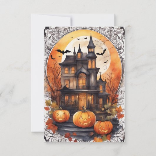 Spectral Soiree: Een Halloween uitnodiging zoals g (Voorkant)