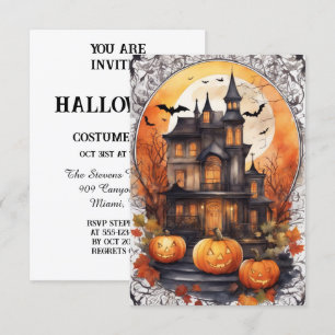 Spectral Soiree: Een Halloween uitnodiging zoals g