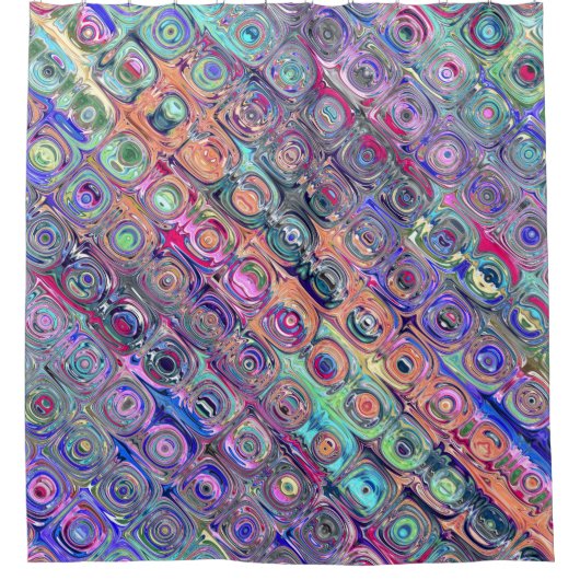 Spectrale glazen kralen douchegordijn (Voorkant)