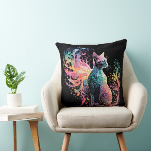 Spectrale holografische kat: een prisma van elegan kussen