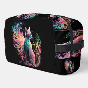 Spectrale holografische kat: een prisma van elegan toilettasje
