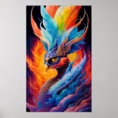 Spectrale peacock - Vibrant en Majestic Poster (Voorkant)