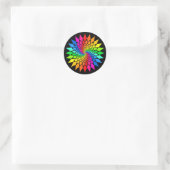 "Spectrale spiraal" Ronde Sticker (Tas)