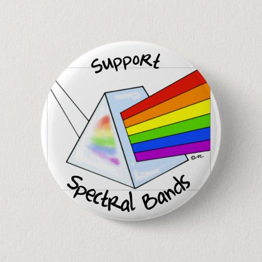 Spectrale strengen ronde button 5,7 cm (Voorkant)