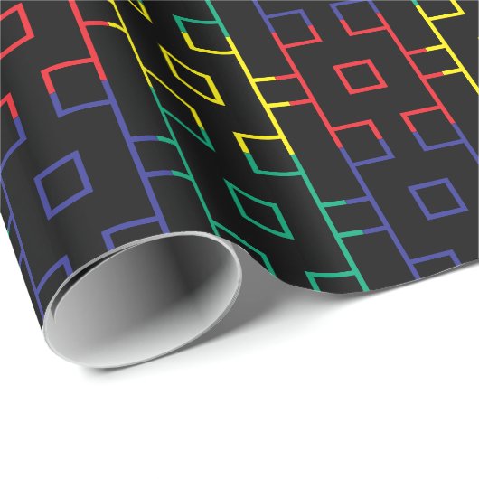 Spectrale vierkanten cadeaupapier (Rol Hoek)