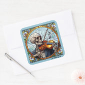 spectrale violist vierkante sticker (Envelop)