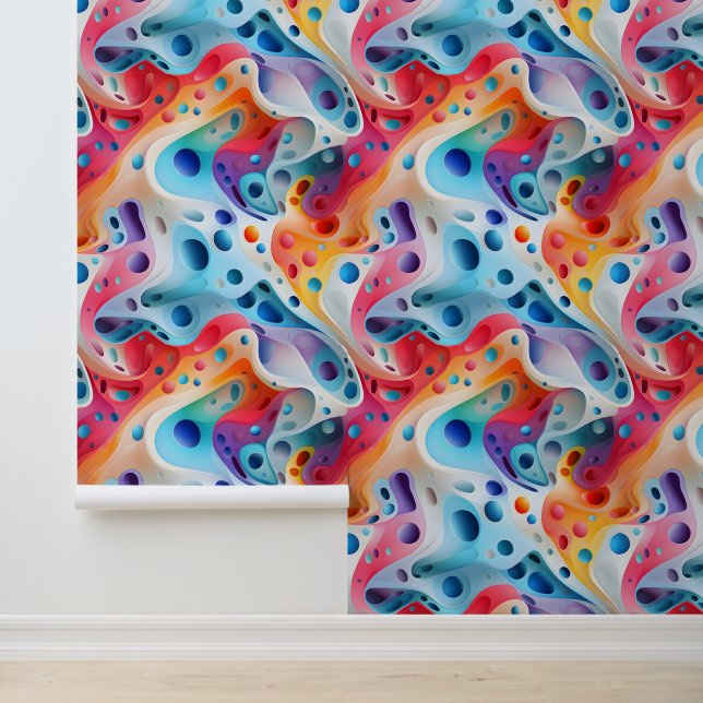 Spectrale wervelingen Abstract Behang (Applicatie)