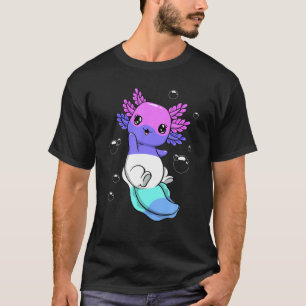Spectraseksuele vlag Axolotl Pile Kawaii Spectrase T-shirt