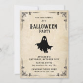 Spectre Classic Small Business Party Halloween Kaart (Voorkant)