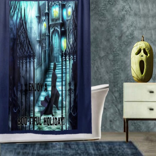 Spectre op de trappen douchegordijn