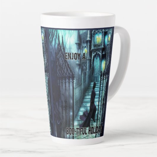 Spectre op de trappen latte mok (Rechterhoek)