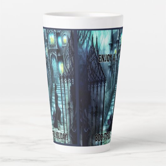 Spectre op de trappen latte mok (Voorkant)