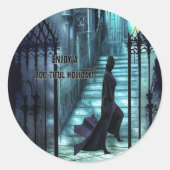 Spectre op de trappen ronde sticker (Voorkant)