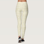Spectroscopisch Geel Witte Abstracte Gouache Kunst Leggings (Achterkant)