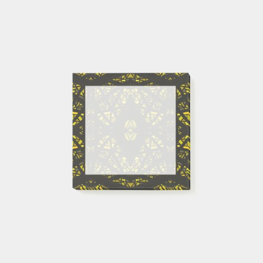 Spectroscopisch Geel Zwart Abstract Gouache Kunst Post-it® Notes (Voorkant)