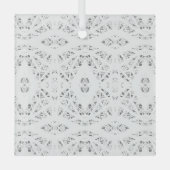 Spectroscopisch grijs wit abstract gouachekunst glas ornament (Voorkant)