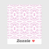Spectroscopisch Roze Witte Abstracte Gouache Kunst Sticker (Vel)