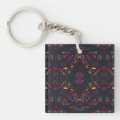 Spectroscopische Regenboog Abstract Gouache Kunst Sleutelhanger (Voorkant)
