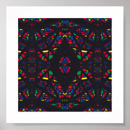Spectroscopische Regenboog Abstracte Gouache Kunst Poster