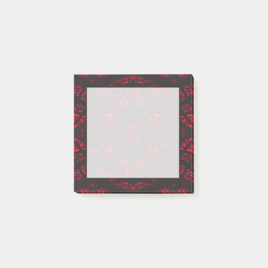 Spectroscopische Rode Zwarte Abstracte Gouache Kun Post-it® Notes (Voorkant)