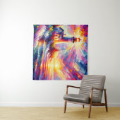 Spectrum Beacon: Een caleidoscopische vuurtoren Vi Wandkleed (In Situ (horizontaal))